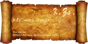 Kövesi Zsolt névjegykártya